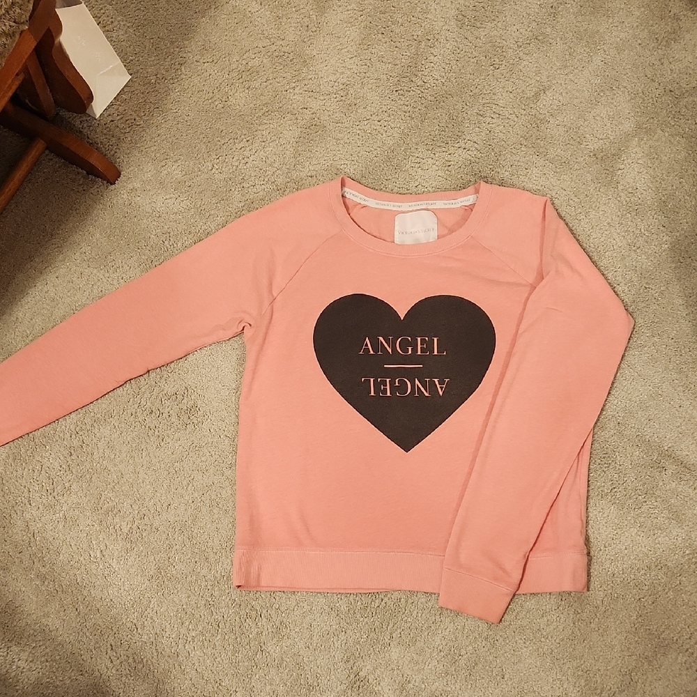Victoria's Secret Pink Heart Crew Neck Sweater